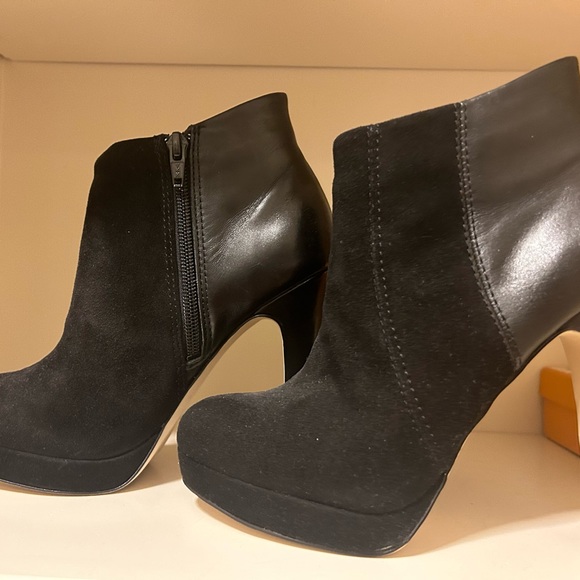 Black Suede/Leather Boots - Picture 2 of 9